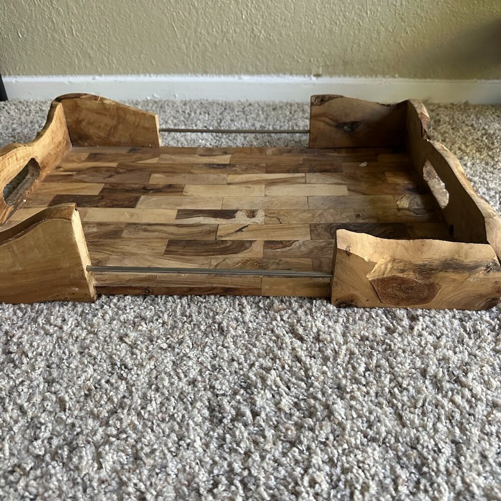 Beautiful large wood tray